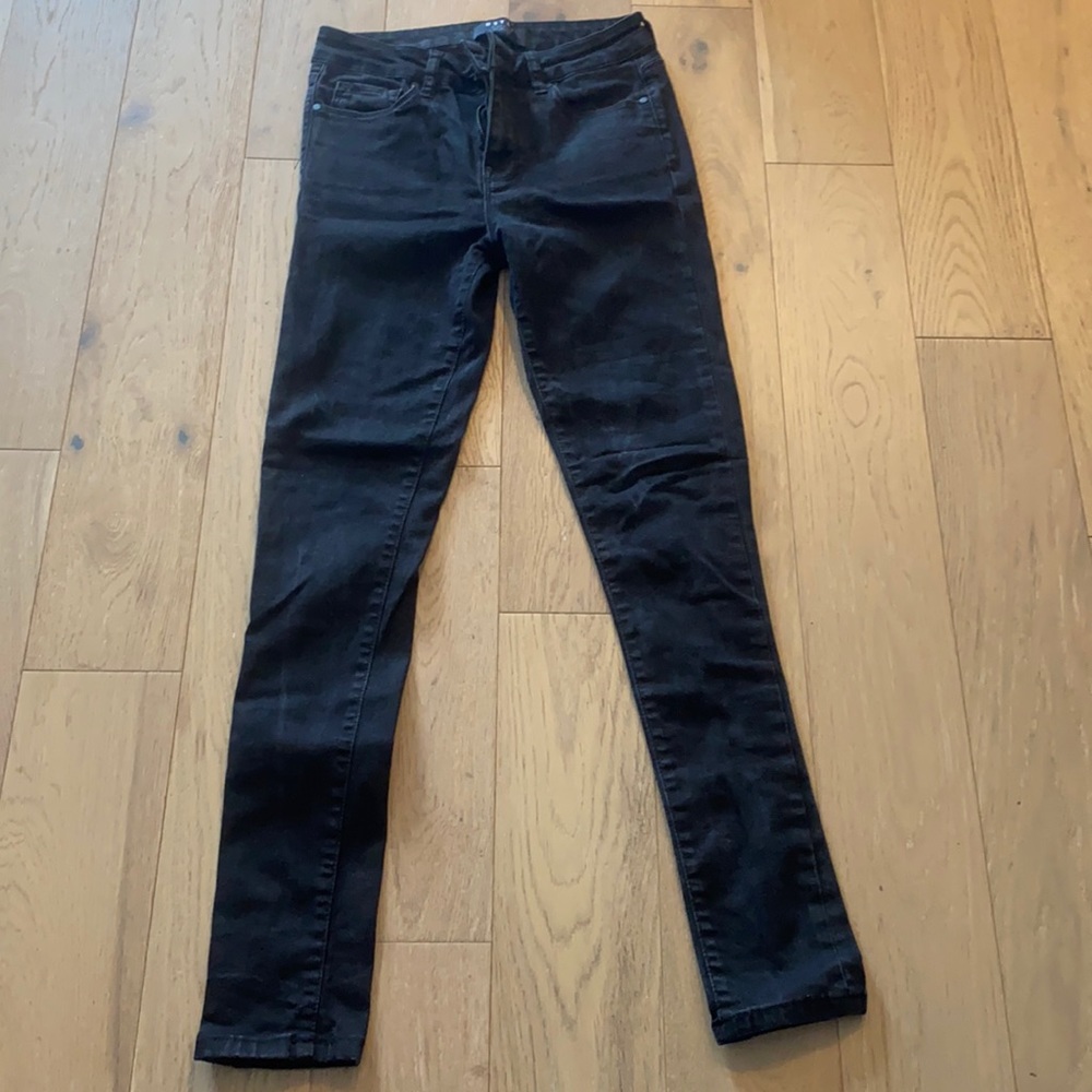 DSTLD black high rise jeans
